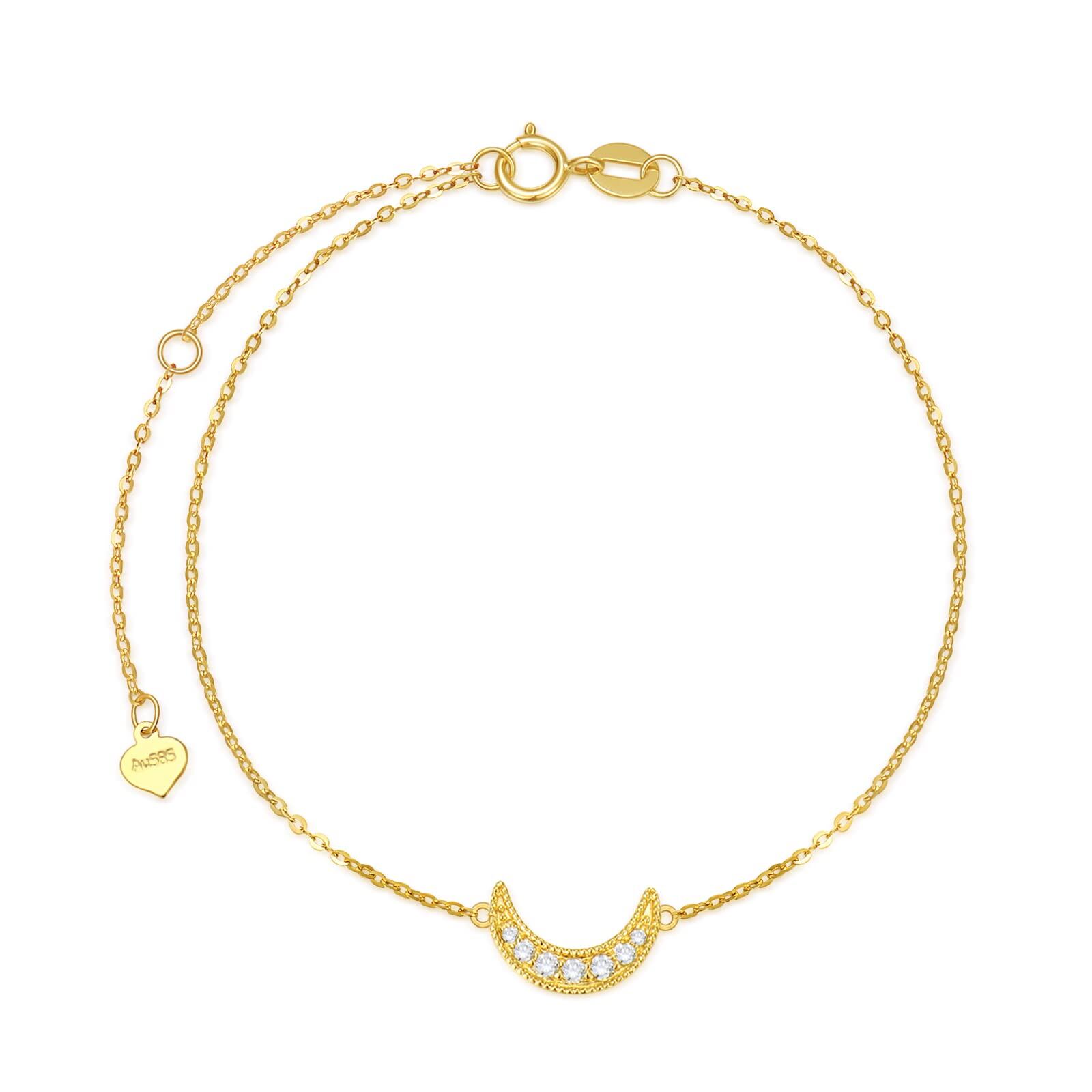 14K Gold Diamond Mo… - image