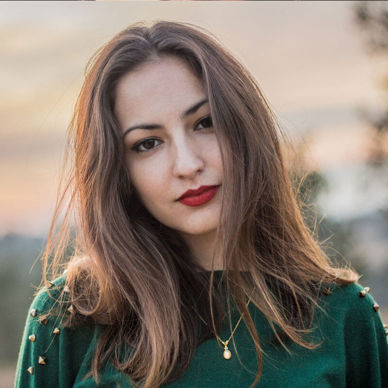 10K Gold Diamond & Orange Opal Drop Shape Pendant Necklace-2