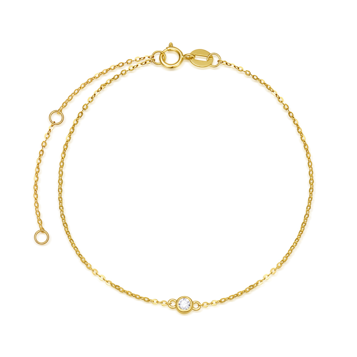 Bracelet en or 14K avec pendentif en diamant-1