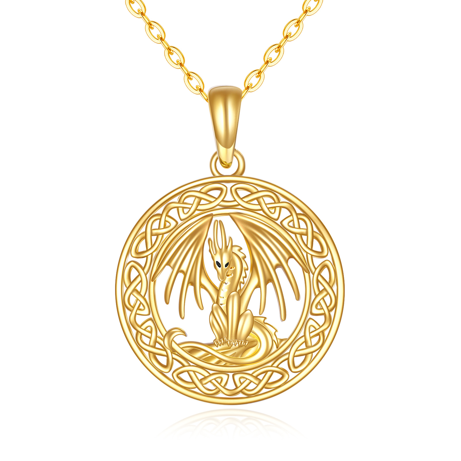 14K Gold Dragon & C… - image