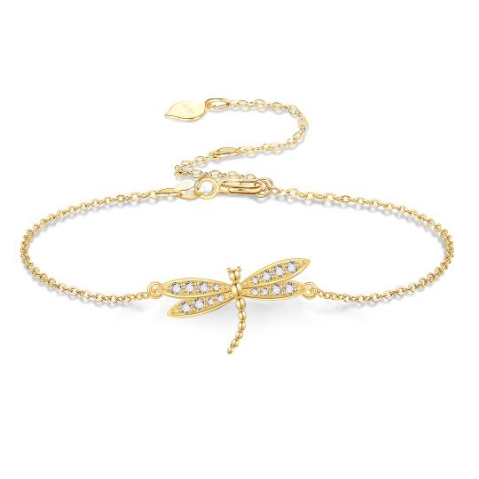 14K Gold Libellenarmband für Damen