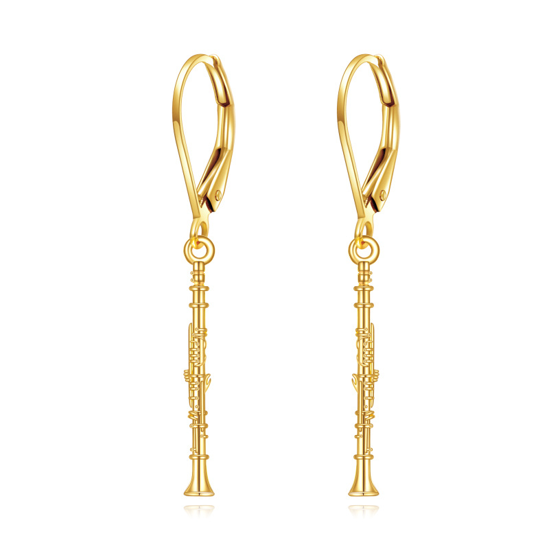 10K Gold Lever-back Earrings-17