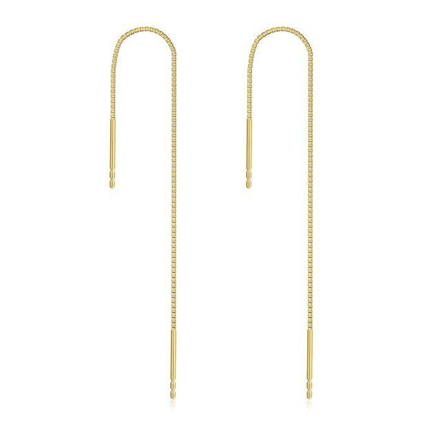 14K Gold Drop Earrings-1