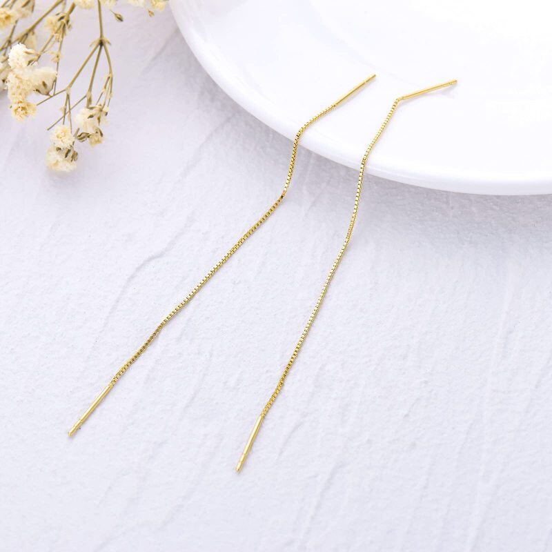 10K Gold Drop Earrings-4
