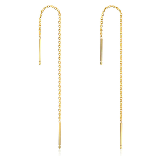 14K Gold Drop Earrings-1