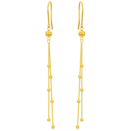 Boucles d'oreilles pendantes en or 14 carats pour femmes