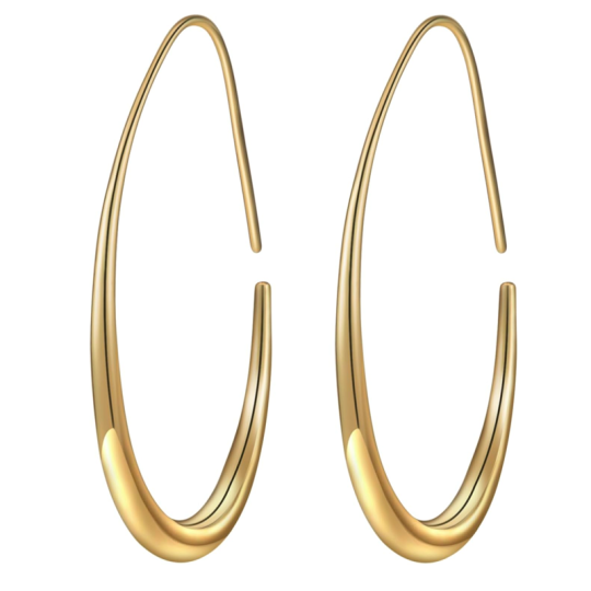 Creolen in Tropfenform aus 10 Karat Gold für Damen