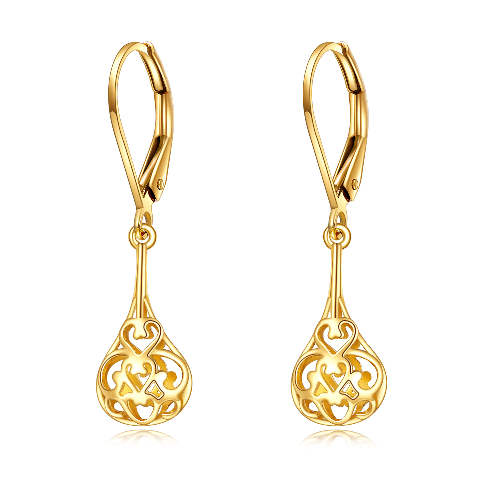14K Gold Drop Filam… - image
