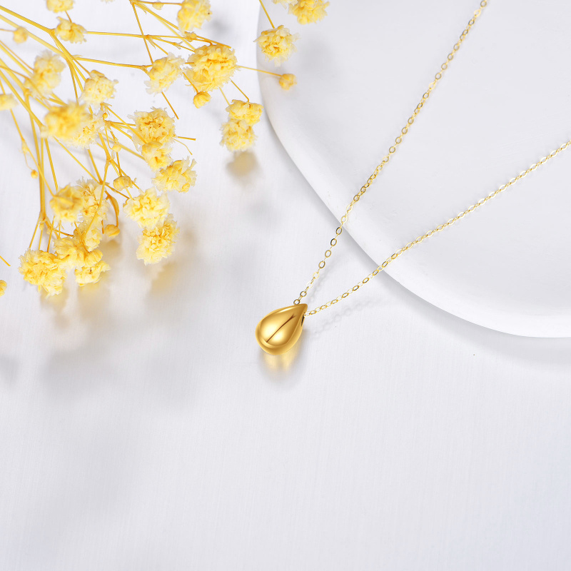 Collier pendentif en forme de goutte en or 14K-3