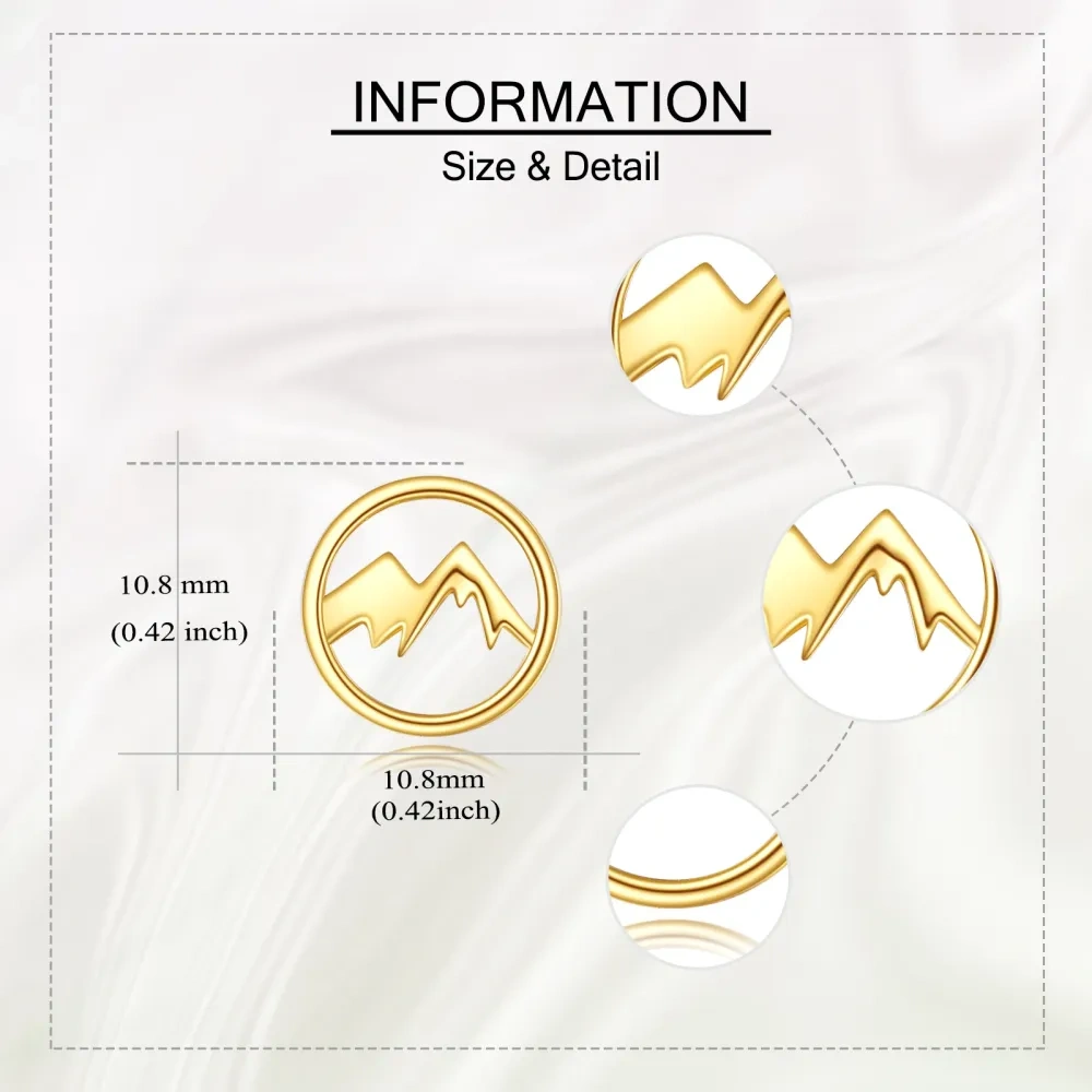 10K Gold Earrings Solid Gold Earrings Jewelry Christmas Gifts for Women Girls-4