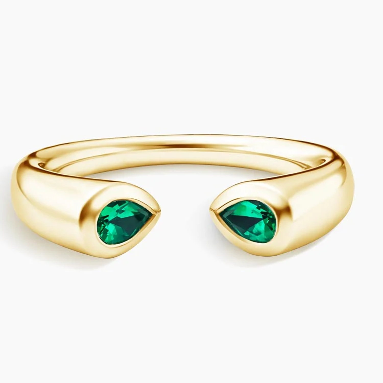 14K Gold Emerald Pe… - image