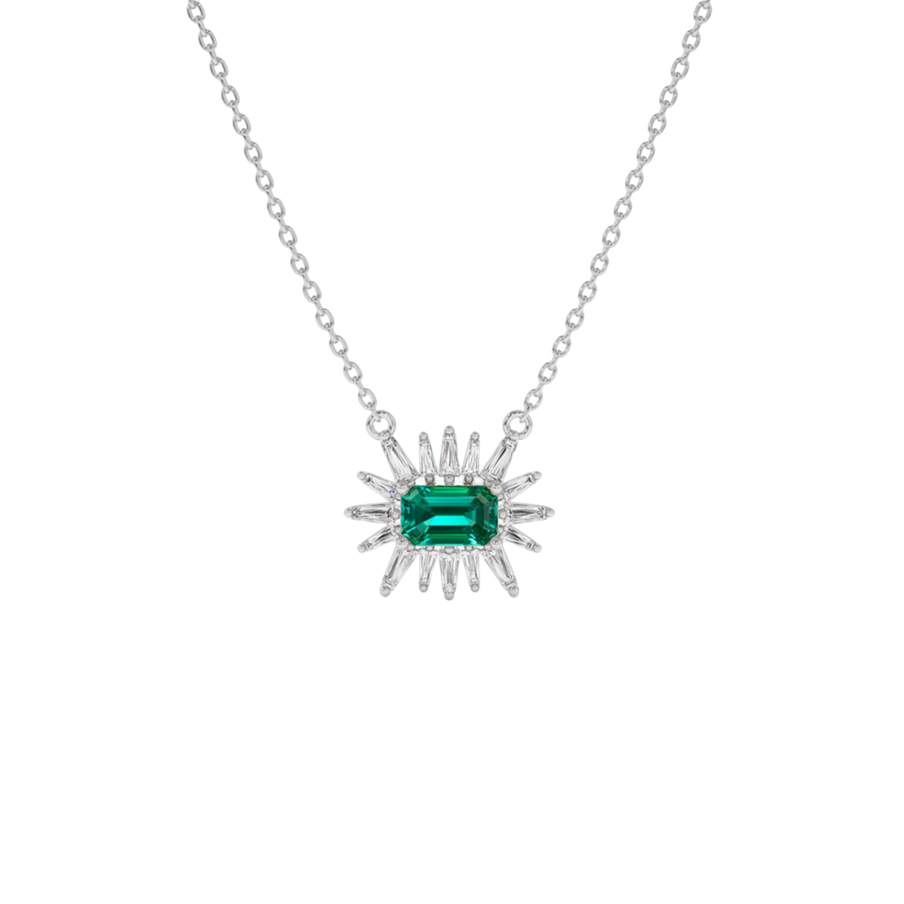 14K Gold Emerald Sq… - image
