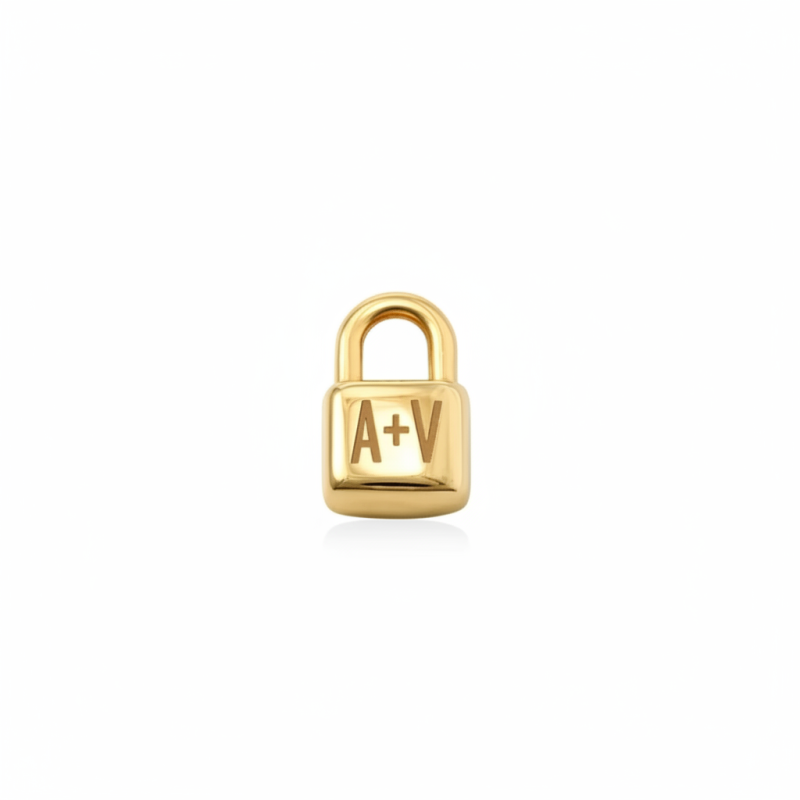 Pendentifs à breloques en or 10K gravables avec initiales-1