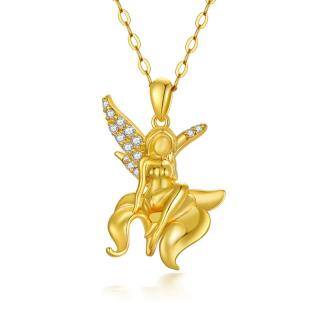 10K Gold Fairy Pendant Necklace-55