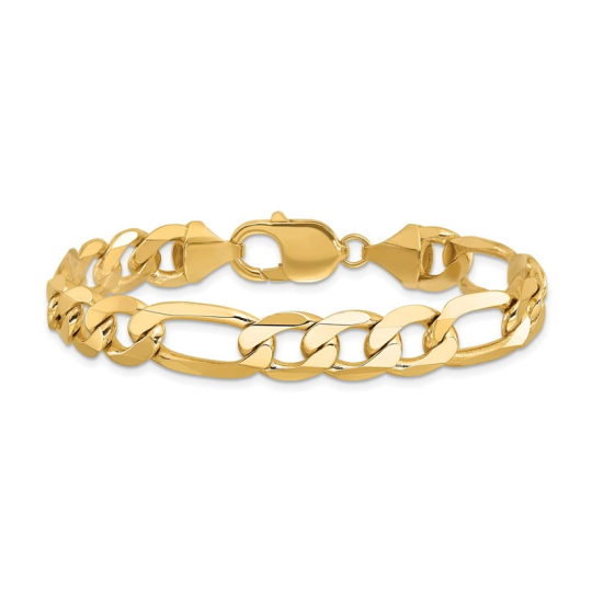 Bracelet à maillons Figaro en or 14 carats