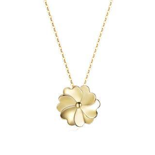 10K Gold Four-leaf Clover Pendant Necklace-57