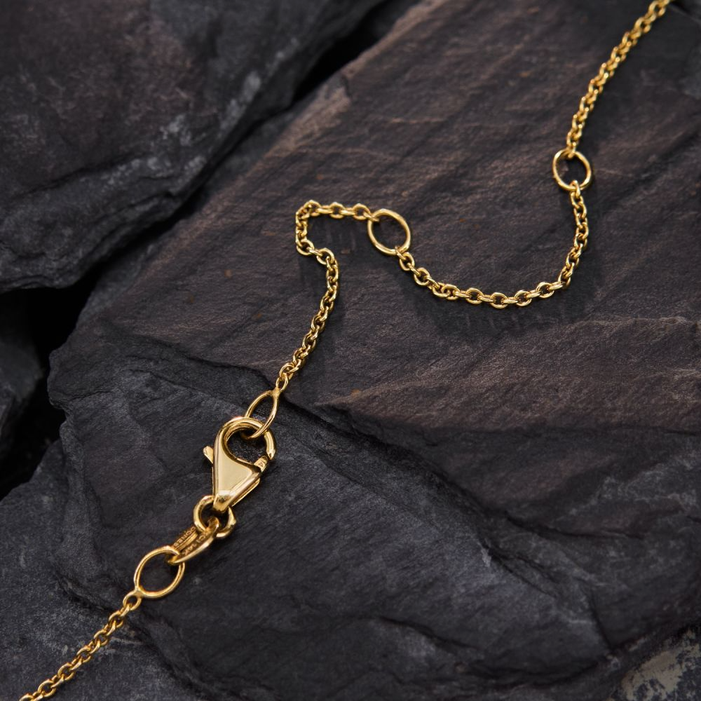 14K Gold Freemason Pendant Necklace-5