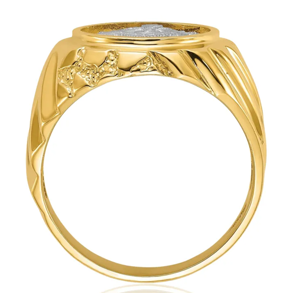 14K Gold Freemason Signet Ring for Men-5