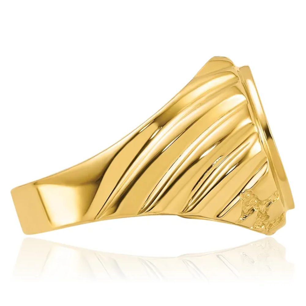 14K Gold Freemason Signet Ring for Men-7