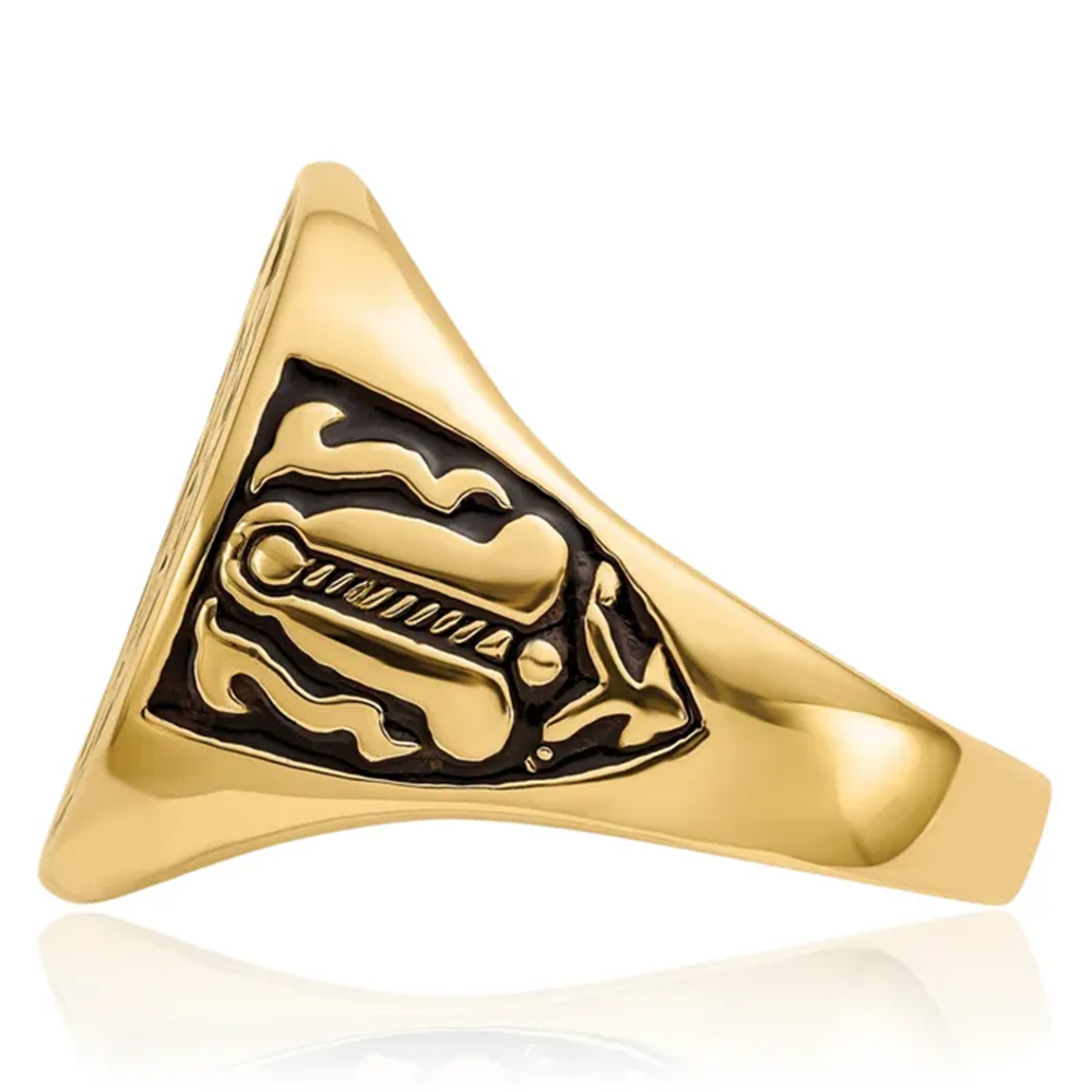14K Gold Freemason Signet Ring for Men-5