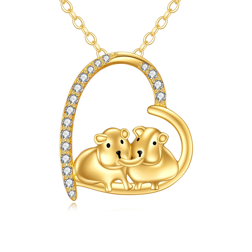 14K Gold Cubic Zirc… - image