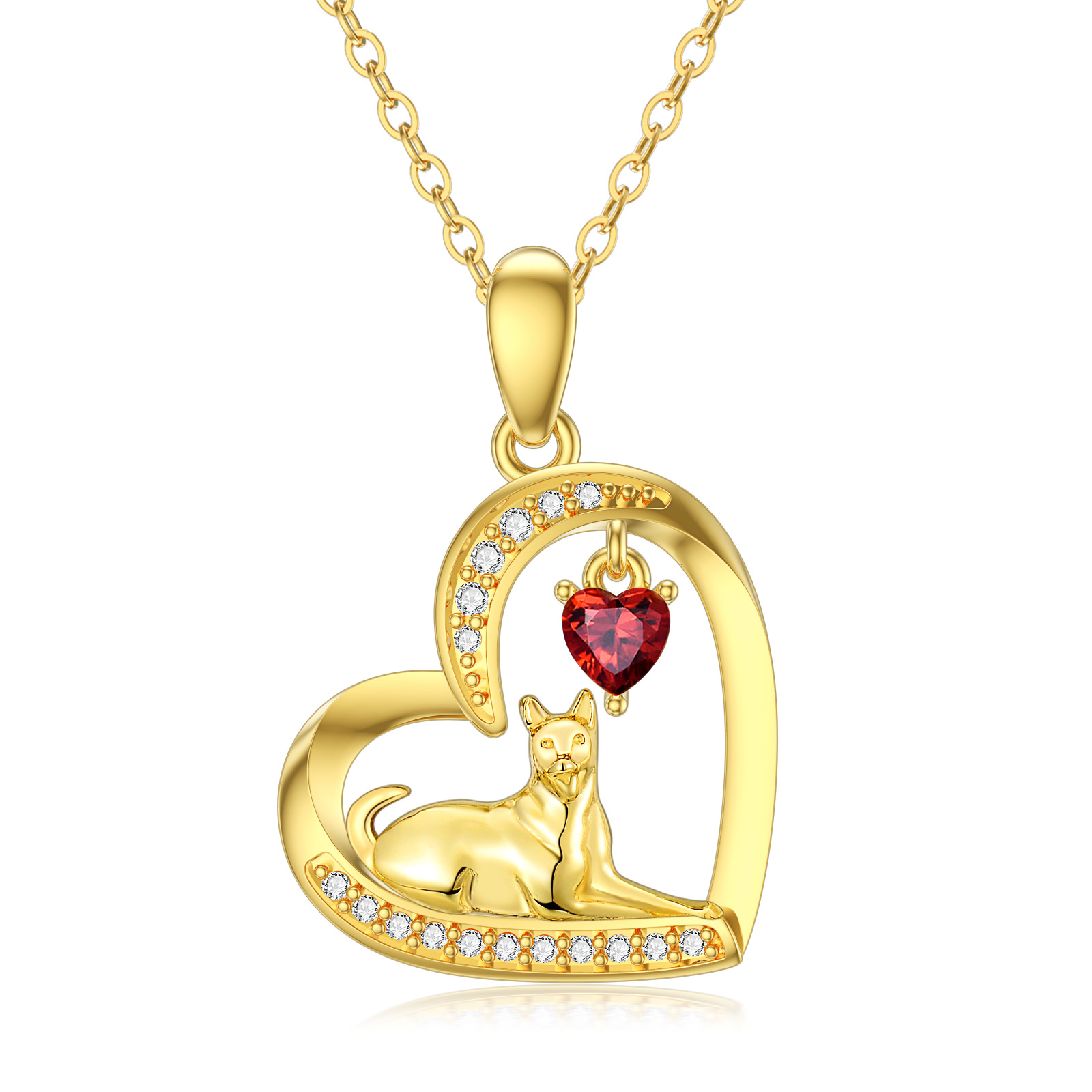 14K Gold Heart Cubi… - image