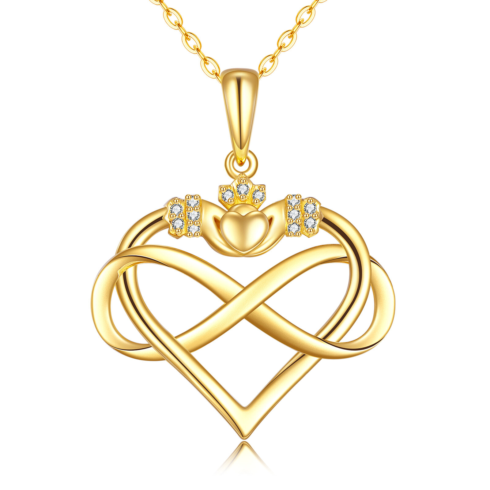 14K Gold Cubic Zirc… - image