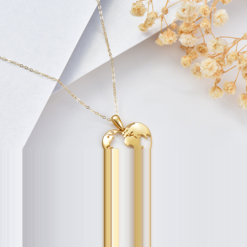 Naszyjnik z wisiorkiem w kształcie serca z 18-karatowego białego złota-3