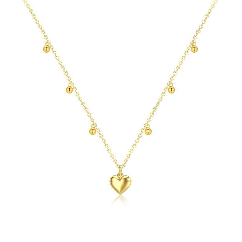 10K Gouden Hart Metalen Choker Ketting-1