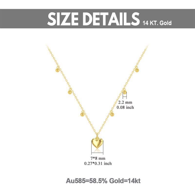 10K Gouden Hart Metalen Choker Ketting-3