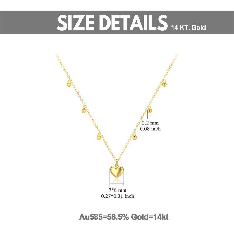 14K Gouden Hart Metalen Choker Ketting-3