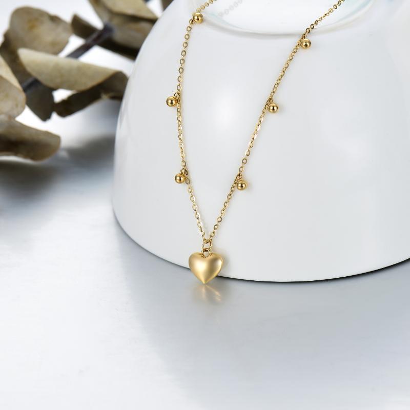 10K Gouden Hart Metalen Choker Ketting-4