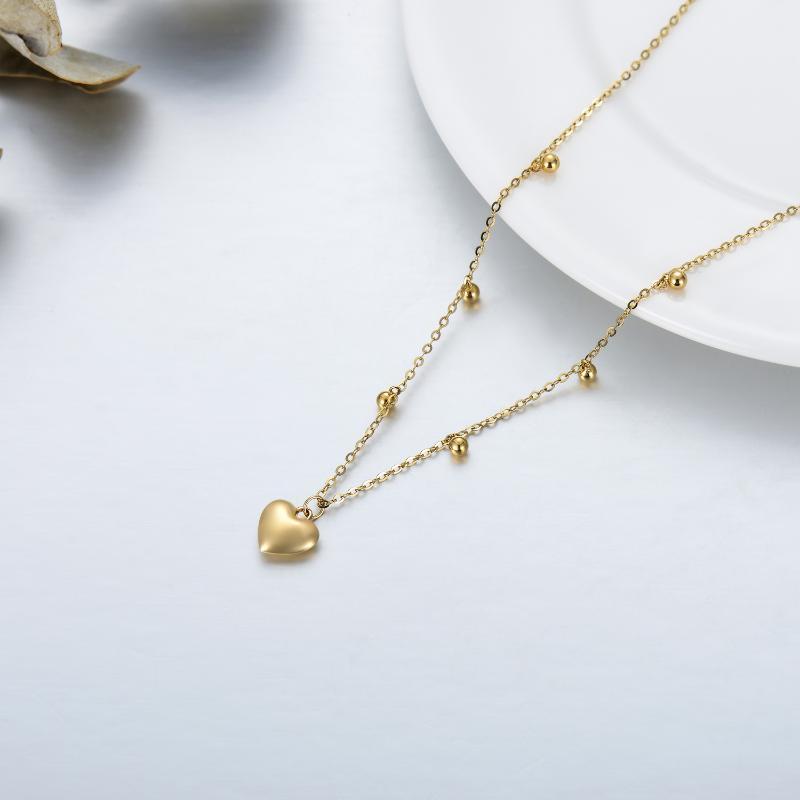 10K Gouden Hart Metalen Choker Ketting-5