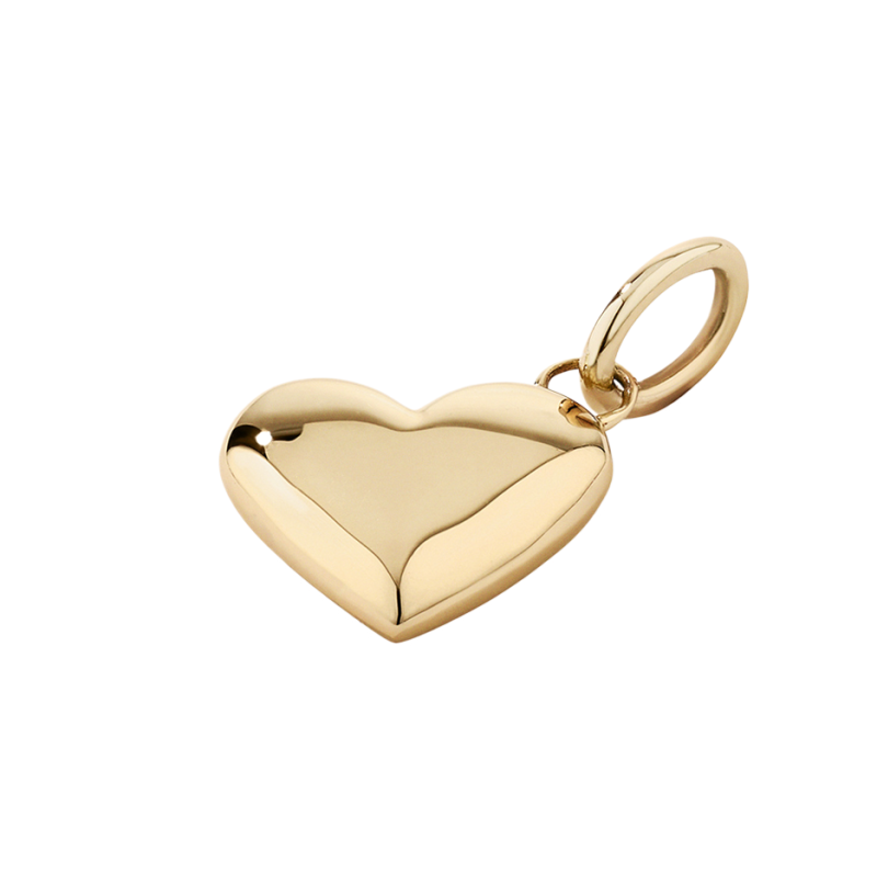 Breloques pendentifs en forme de cœur en or rose 14 carats-4