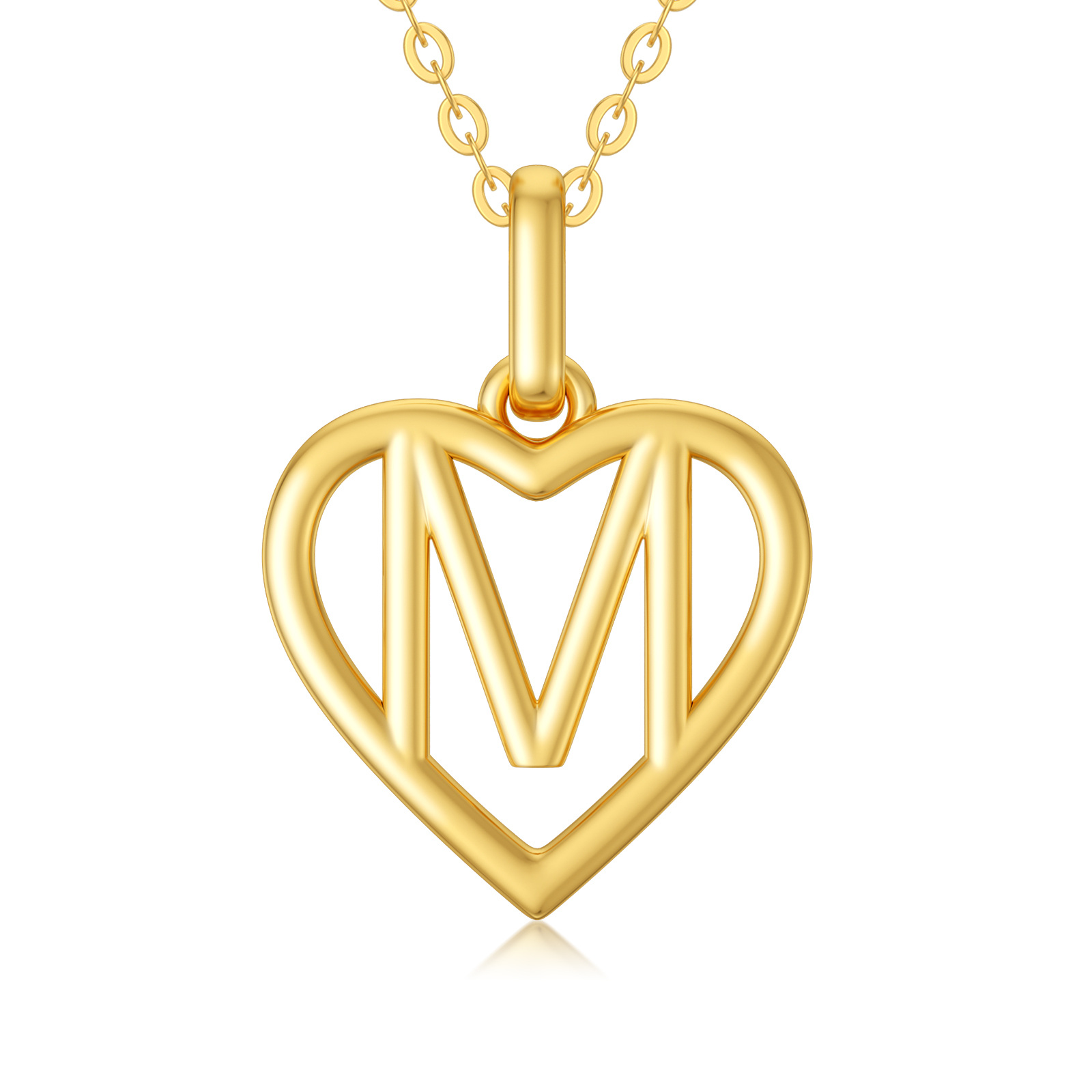 14K Gold Heart Pend… - image