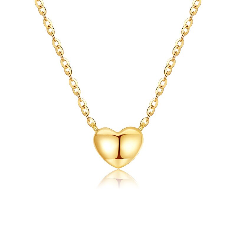 18K Gold Heart Pendant Necklace-1