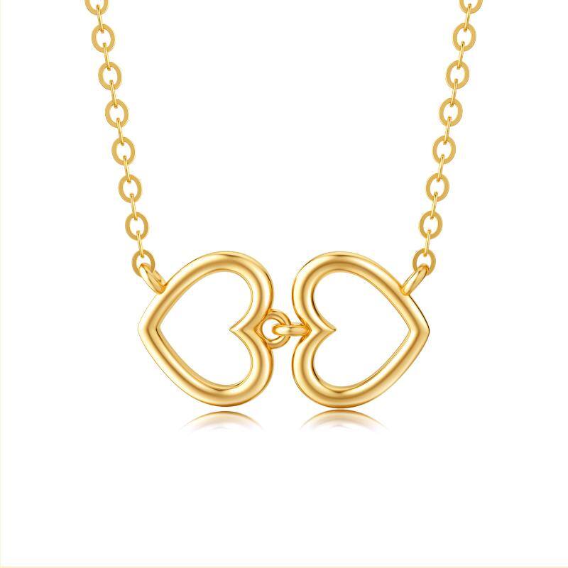 14K Gold Heart Inte… - image