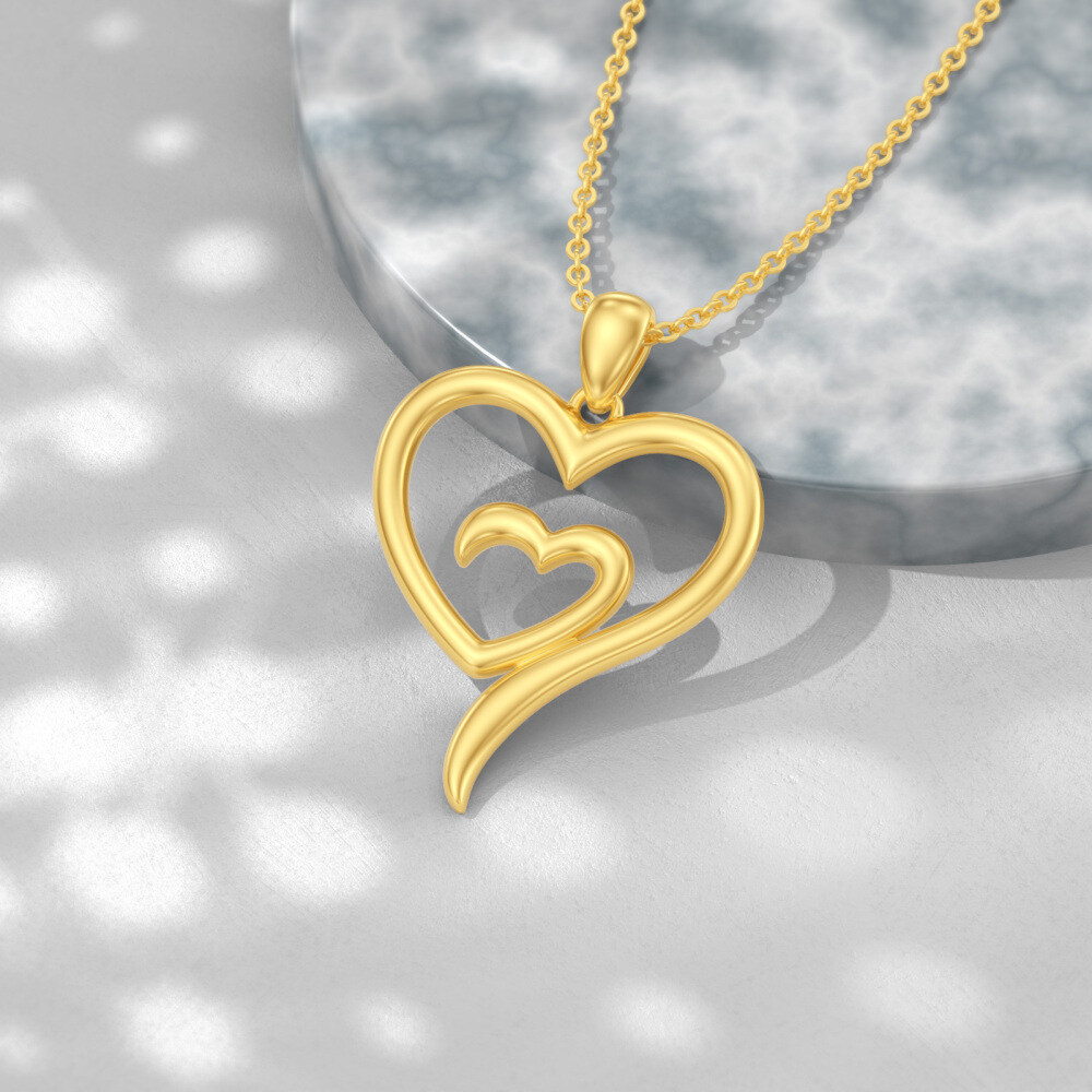 Collar Colgante Corazón Oro 10K-3