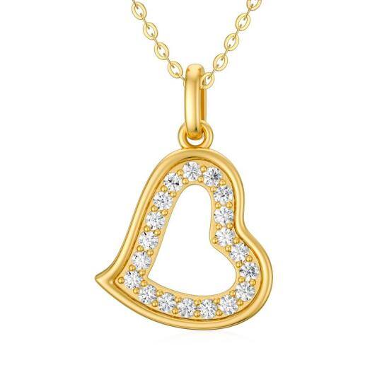 Collier pendentif cœur en or 14 carats