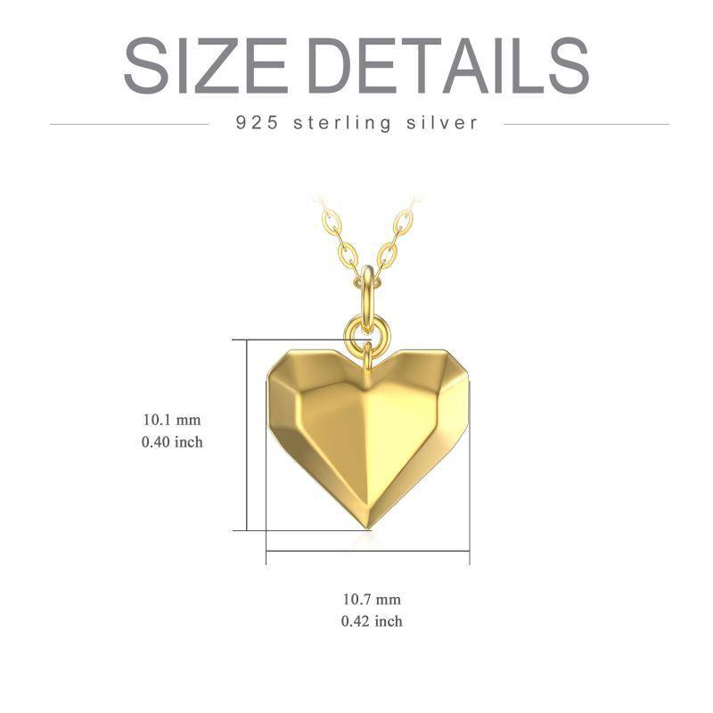 14K Gold Heart Pendant Necklace-5