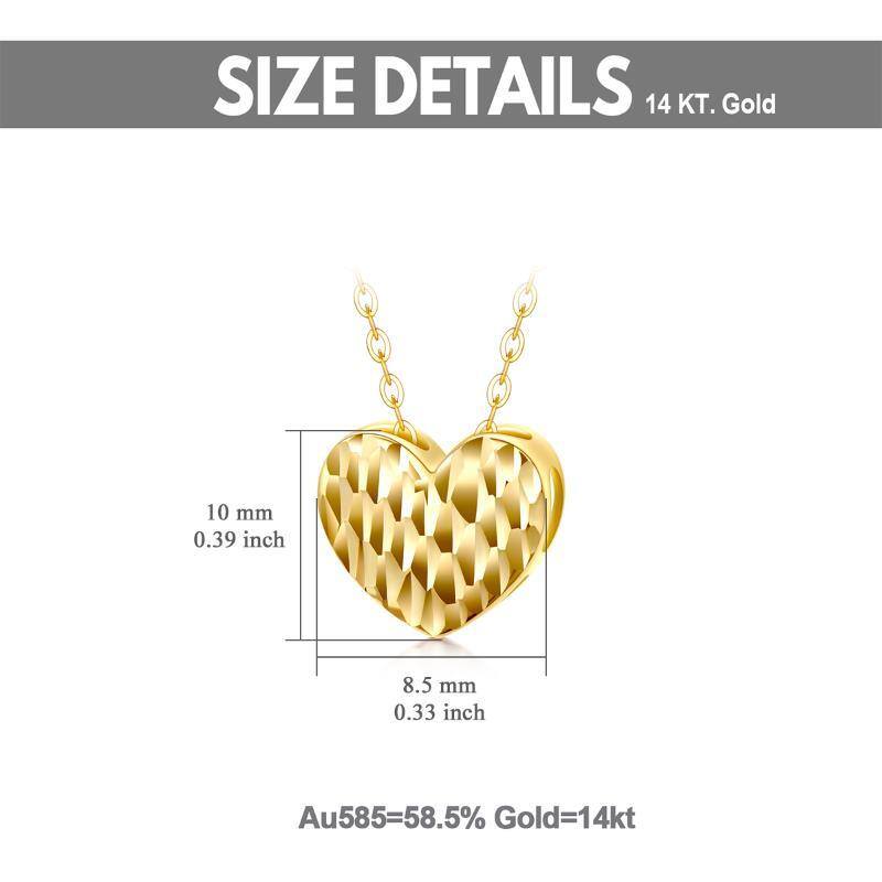 10K Gold Heart Pendant Necklace-6