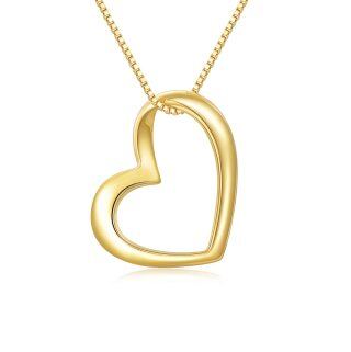 14K Gold Heart Pendant Necklace-15