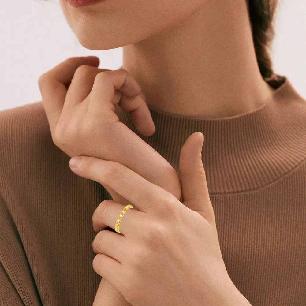 10K Gouden Hart Ring met Gegraveerd Woord-2