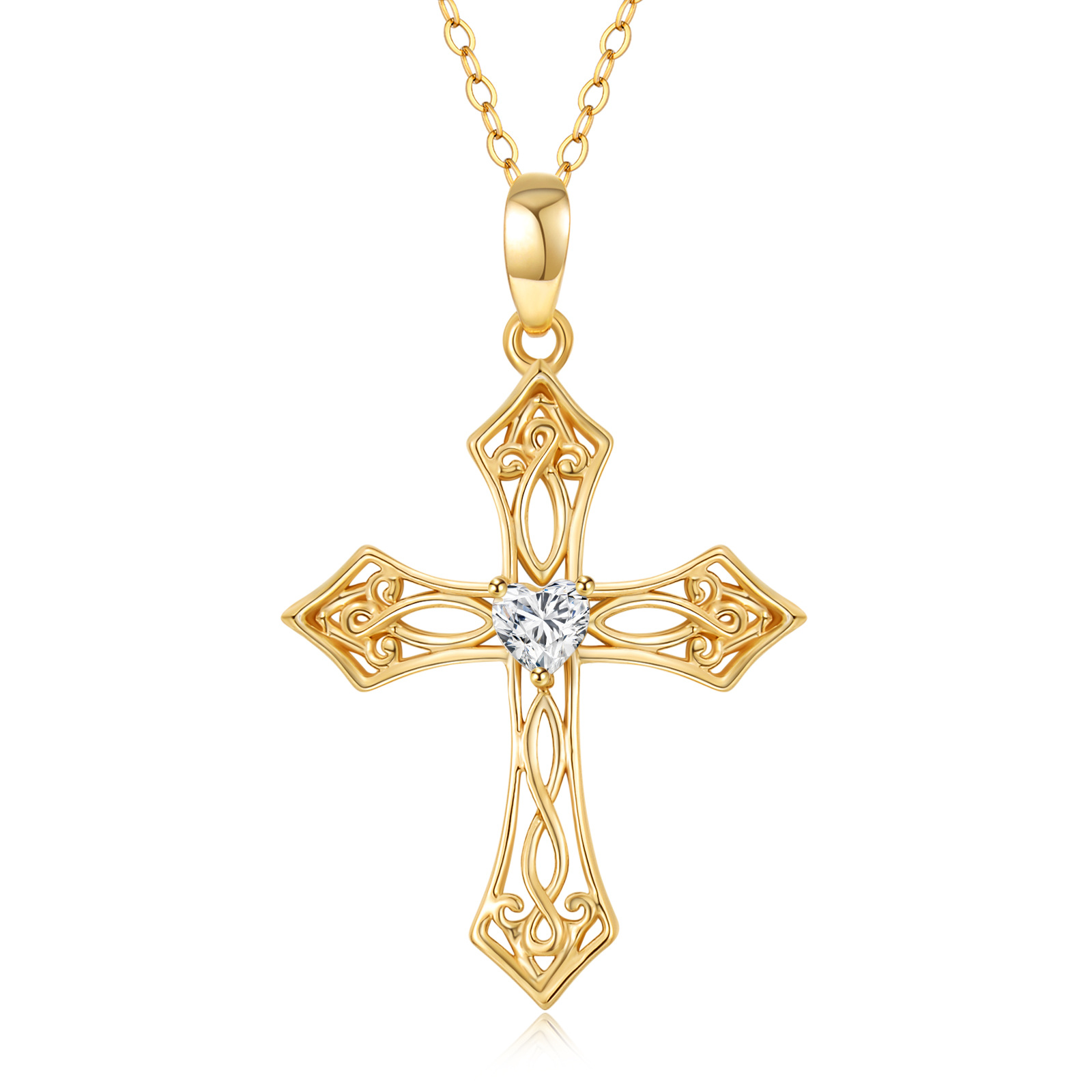 14K Gold Heart Shap… - image