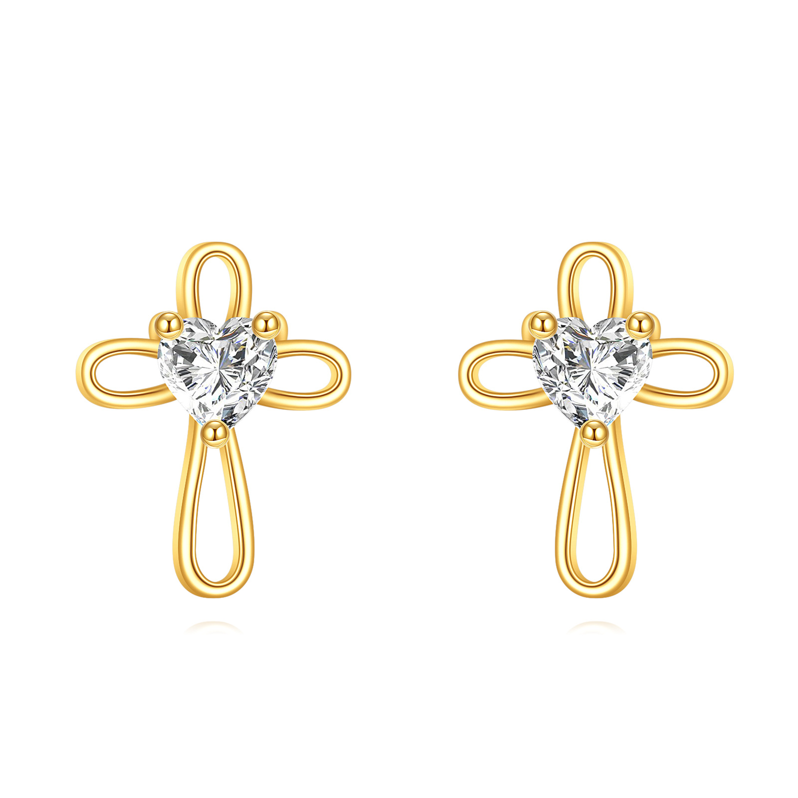 14K Gold Heart Shap… - image