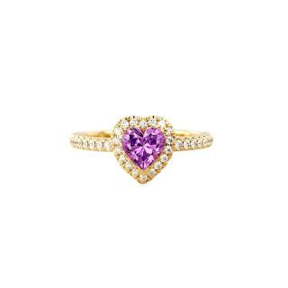 10K Gold Heart Crystal Heart Ring For Women Best Friends-22