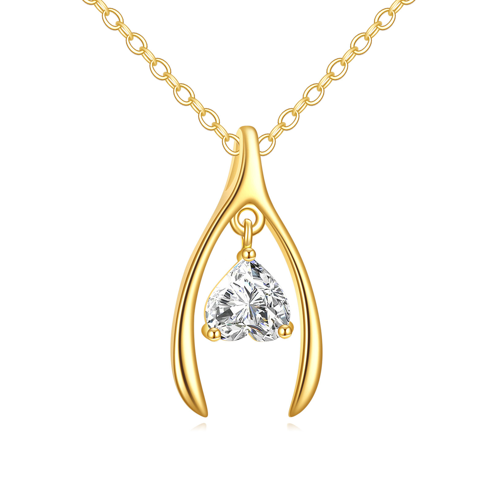 14K Yellow Gold Hea… - image