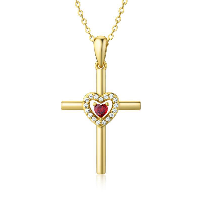 14K Gold Heart Cubi… - image