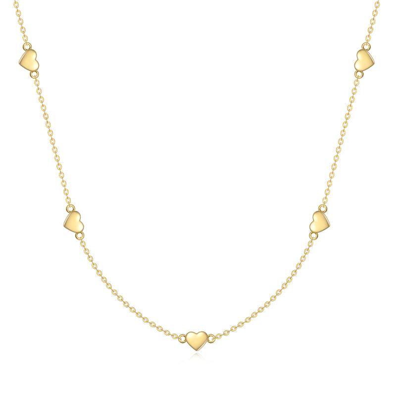 14K Gold Heart Stac… - image