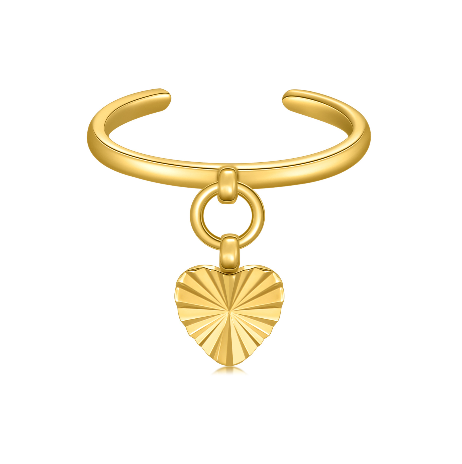 14K Gold Heart Toe … - image